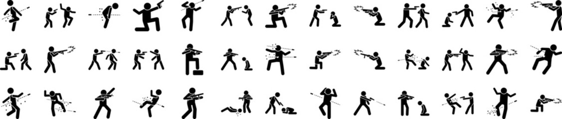 Kill and guns icons collection vector illustration design