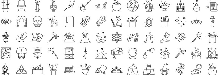 Poster - Magic icons collection vector illustration design
