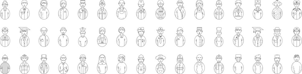 Poster - Avatars icons collection vector illustration design