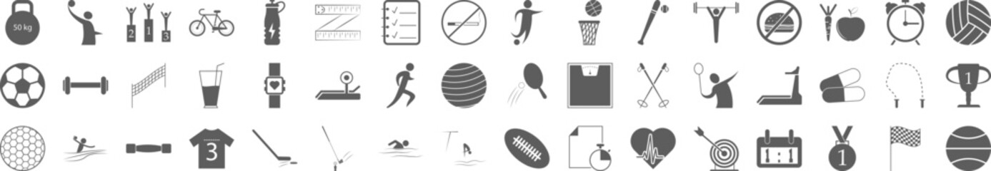 Poster - Sports icons collection vector illustration design
