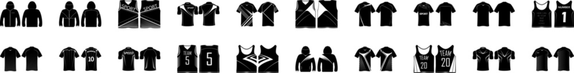 Poster - T shirt icons collection vector illustration design