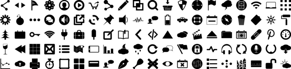 Poster - Web icons collection vector illustration design