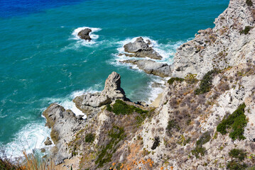 Sticker - marine views of the coast of Capo Vaticano Calabria Italy