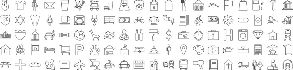 Aufkleber - Map navigation icons collection vector illustration design