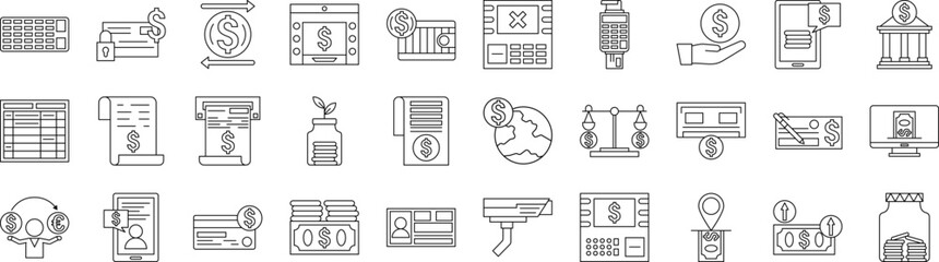 Aufkleber - Atm icons collection vector illustration design