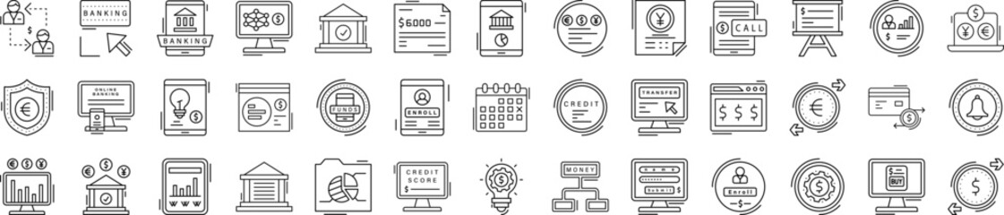 Aufkleber - Banking and finance icons collection vector illustration design