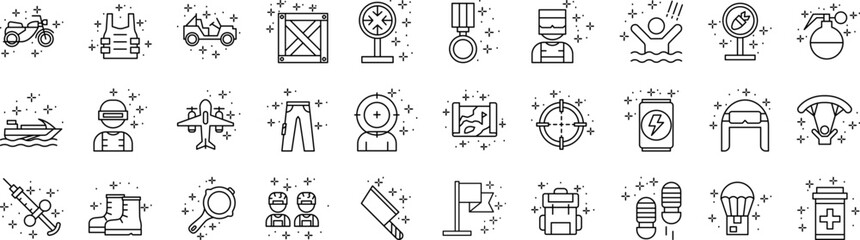Aufkleber - Battle royal games icons collection vector illustration design