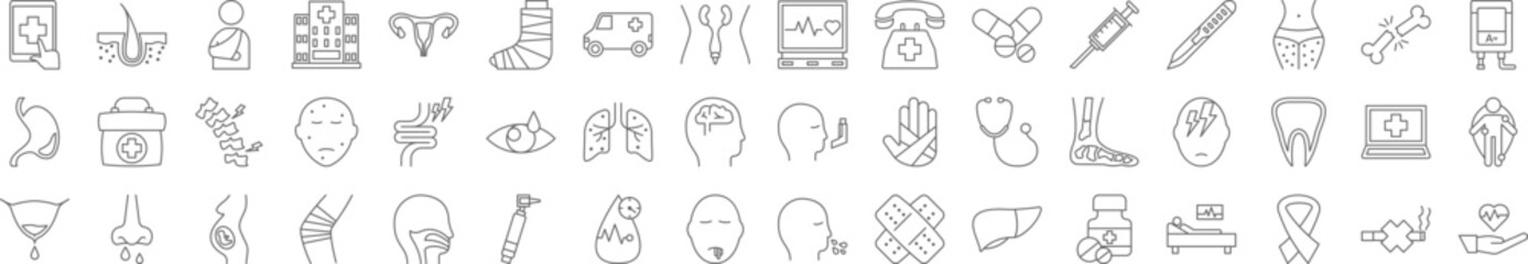 Aufkleber - Health icons collection vector illustration design