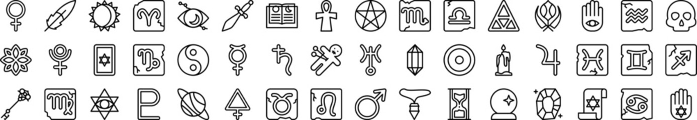Poster - Esoteric icons collection vector illustration design