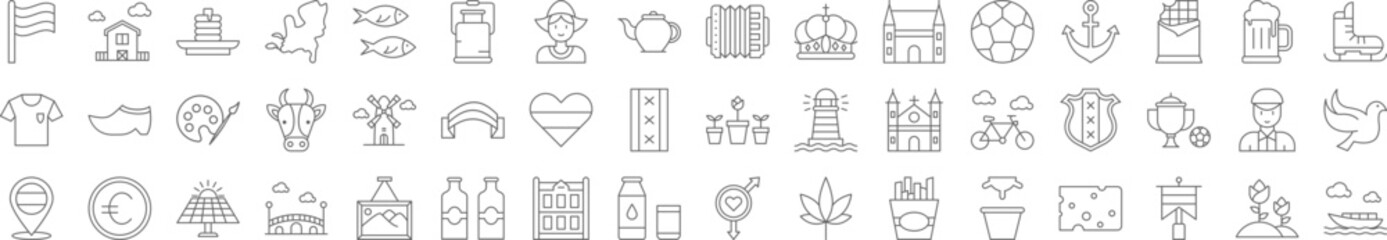 Aufkleber - Holland icons collection vector illustration design