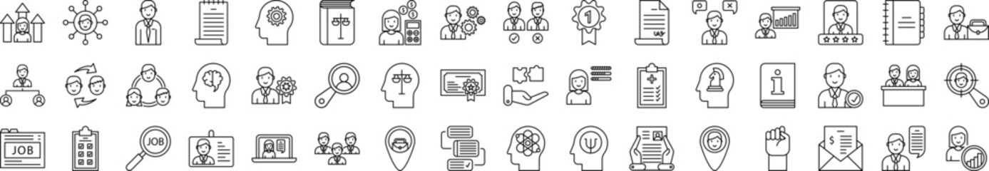 Aufkleber - Human resources icons collection vector illustration design