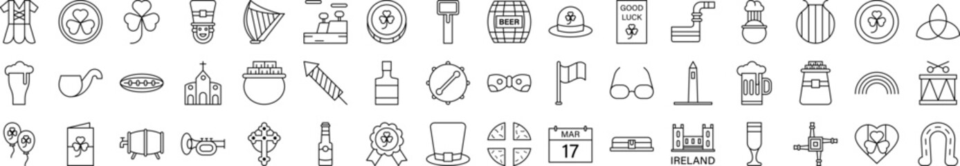 Aufkleber - Ireland icons collection vector illustration design
