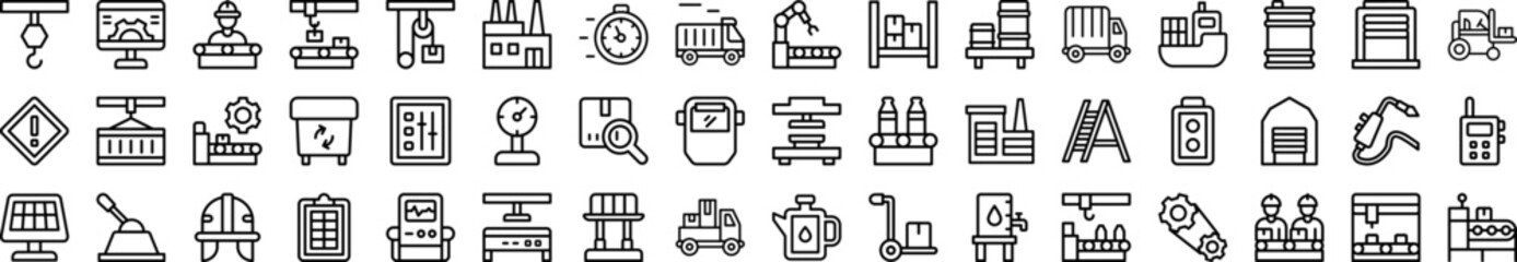 Aufkleber - Manufacturing icons collection vector illustration design