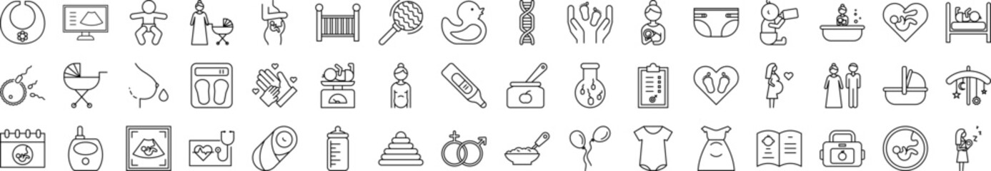 Poster - Maternity icons collection vector illustration design