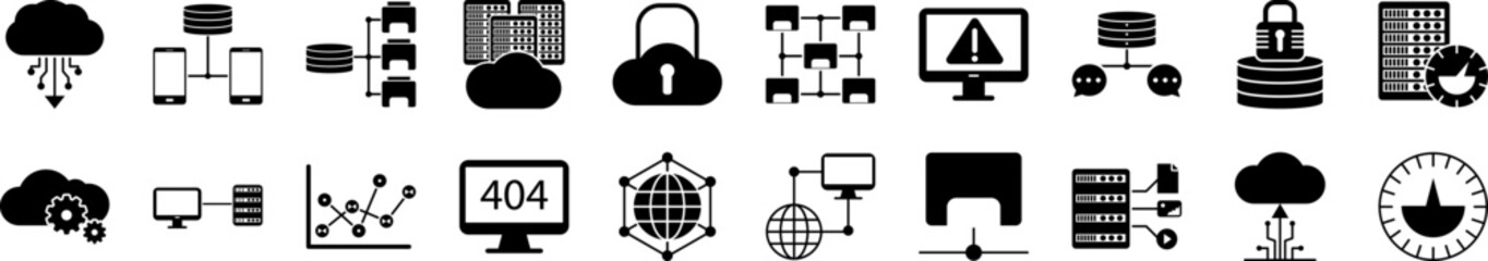 Aufkleber - network icons collection vector illustration design