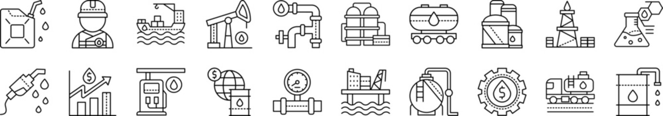 Aufkleber - Oil industry icons collection vector illustration design
