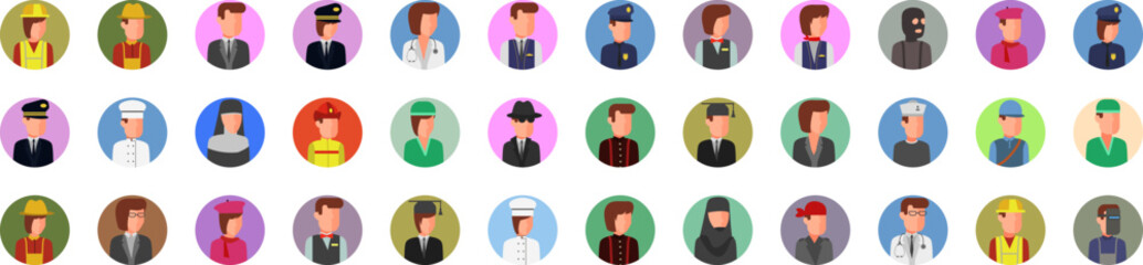 Poster - Avatar icons collection vector illustration design