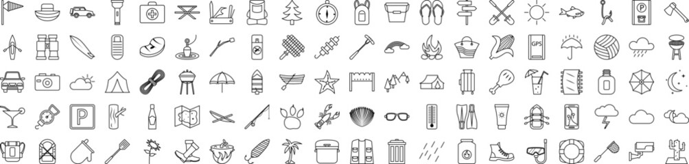 Poster - Camping icons collection vector illustration design