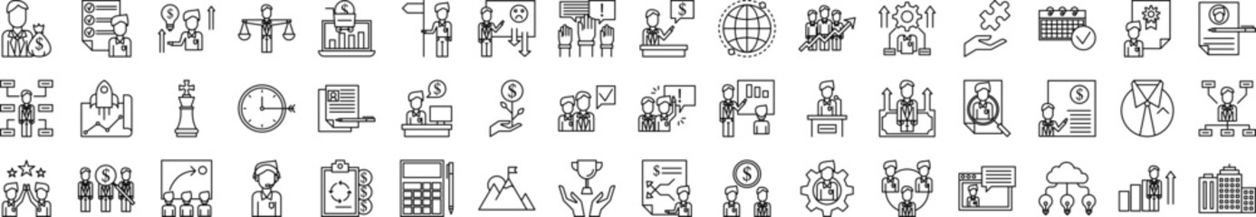 Aufkleber - Corporate and business icons collection vector illustration design