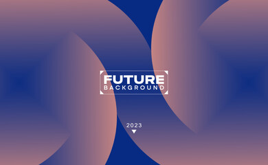 Poster - future modern background with circles. minimal geometric gradient shapes background. vector, 2022-20