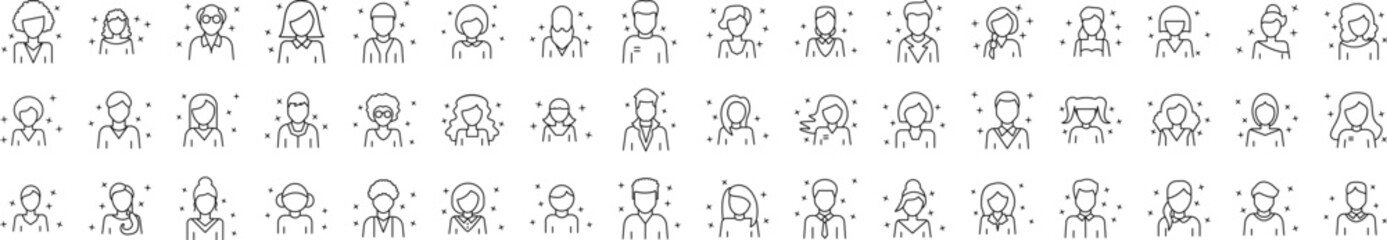 Poster - Avatar icons collection vector illustration design