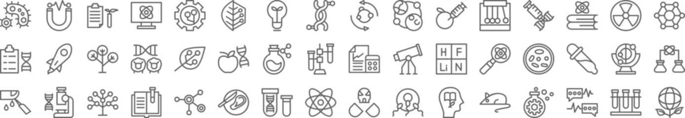Poster - Bioengineering icons collection vector illustration design
