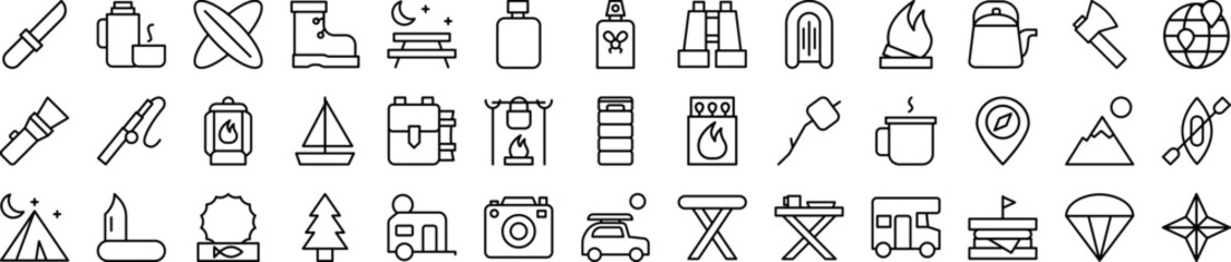 Poster - Camping icons collection vector illustration design