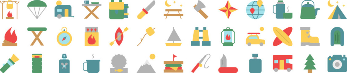 Poster - Camping icons collection vector illustration design