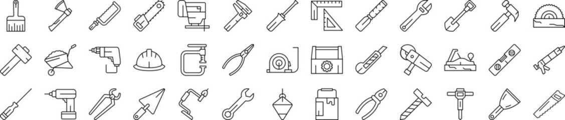 Canvas Print - Construction tools icons collection vector illustration design