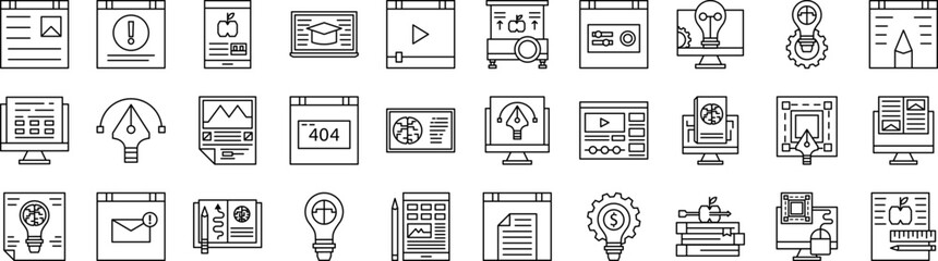 Poster - Creativity and learning icons collection vector illustration design