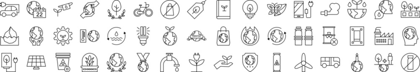 Poster - Mother Nature's Day icons collection vector illustration design