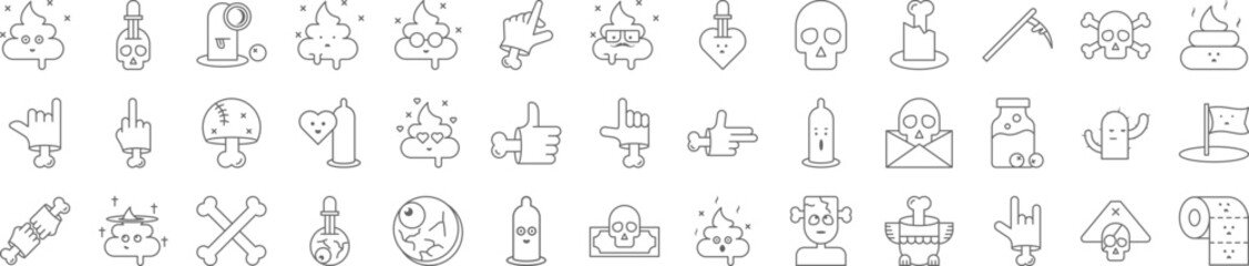 Poster - Nasty icons collection vector illustration design