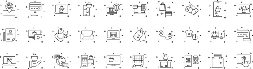 Poster - Shopping icons collection vector illustration design