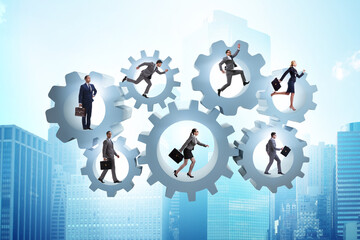 Wall Mural - Business people in teamwork concept