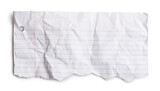 Fototapeta  - piece of torn wrinkled note paper 