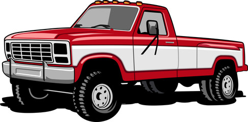 Wall Mural - pick up truck logo design vector