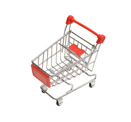 mini shopping cart isolated