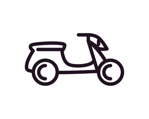 Sticker - flat bold motorbike icon