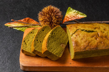 Sticker - 抹茶ケーキ　apanese style cake using matcha 