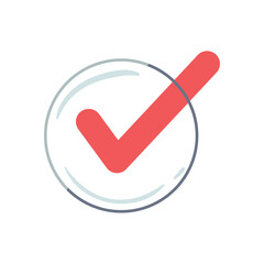 Poster - flat glassmorphism check mark