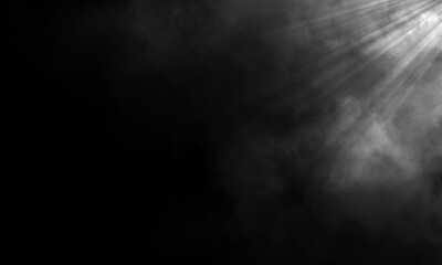 Wall Mural - ray of light on black background