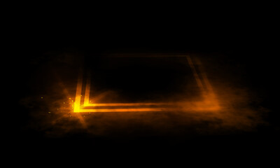 Wall Mural - yellow square light effect