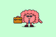 © Lycreative.id - Cute cartoon Intestine businessman character holding suitcase illustration