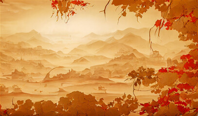 Wall Mural - Autumn backdrop