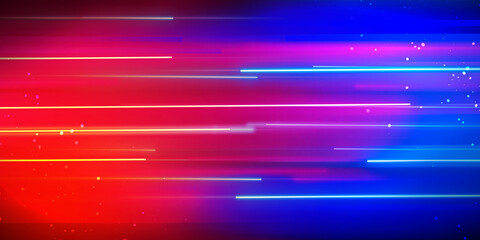 Wall Mural -  light effect blue and red