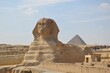 Sphinx and Pyramid of Khufu in Cairo