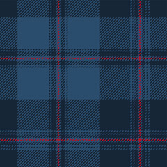 Wall Mural - Blue and red tartan plaid. Scottish pattern fabric swatch close-up. 