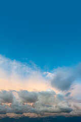 Wall Mural - fantastic clouds against blue sky, panorama