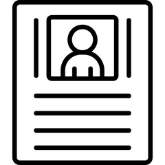 Sticker - Resume Icon