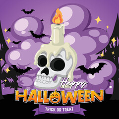 Wall Mural - happy halloween poster template